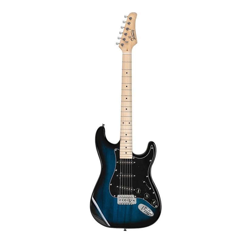 Glarry GST Electric Guitar Kit – Stylish Blue Guitar with Black Pickguard, Complete Set for Beginners & Professionals 6