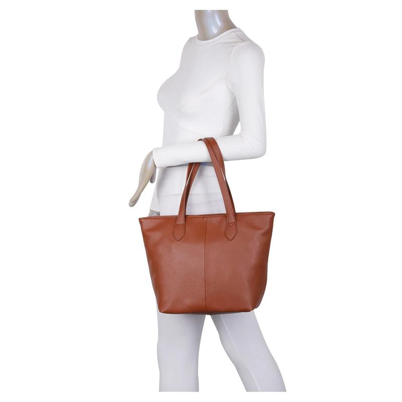 Large Women's Shoulder Bag with Contrast Handle for Work and Travel 5