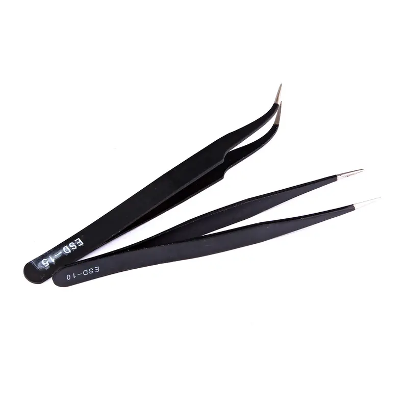 6 x Professional Coated Precision Tweezers Set Stainless Steel Non Magnetic 3