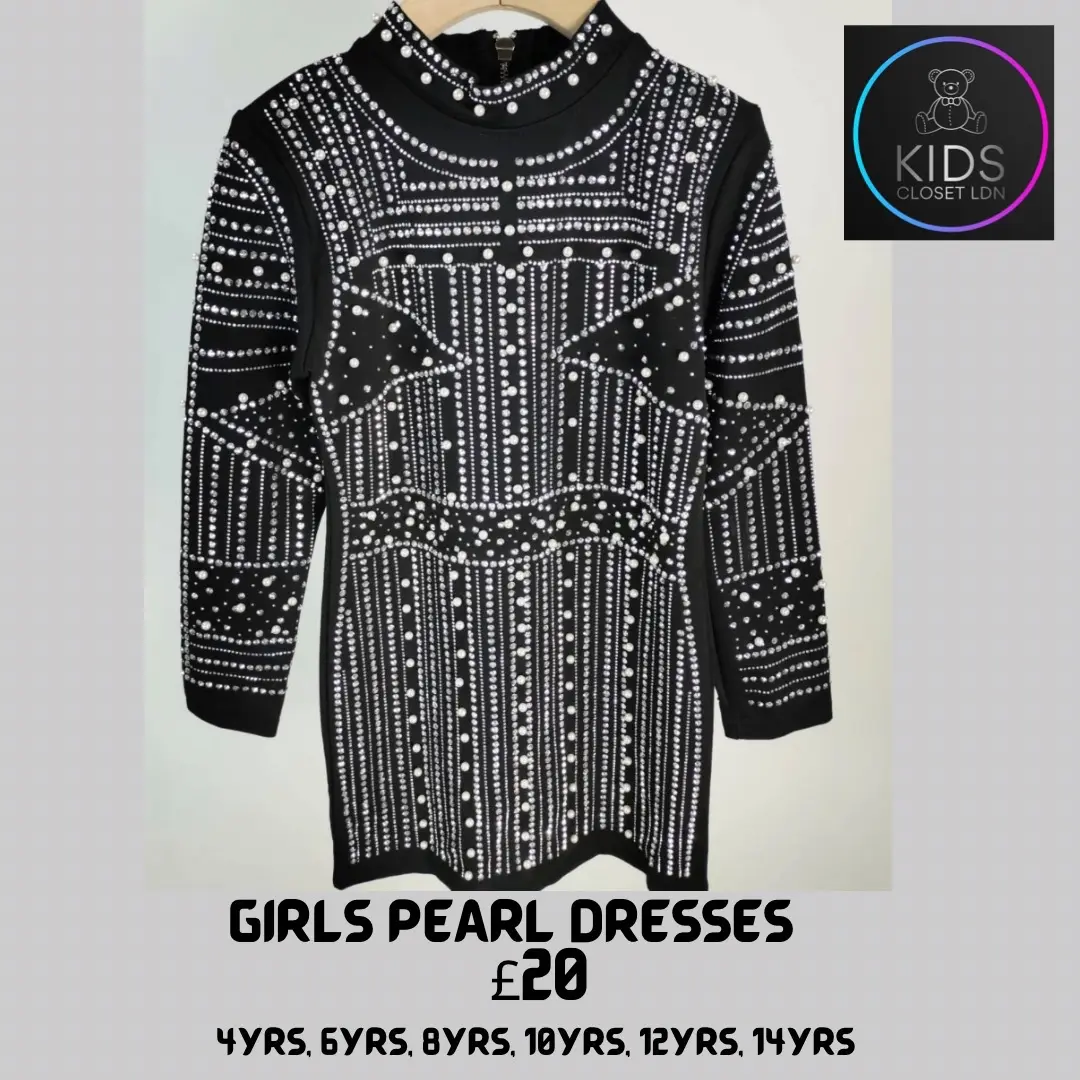 Girls Black Pearl Dress