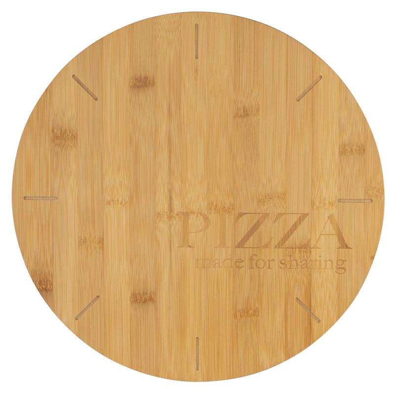 Deenz Large Bamboo Pizza Cutting Board Multifunctional Pizza Bread Cutting Fruit Vegetables Cheese 0