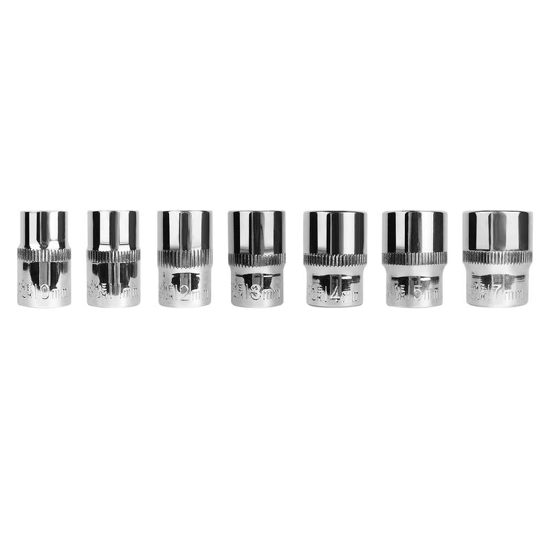 DayPlus 12V Cordless Ratchet Wrench 3/8" with 2pcs 1500mAH Batteries and Charger, 7pcs Sockets 10mm, 11mm, 12mm, 13mm, 14mm, 15mm, 17mm, 40N.m Electric Ratchet Wrench 5