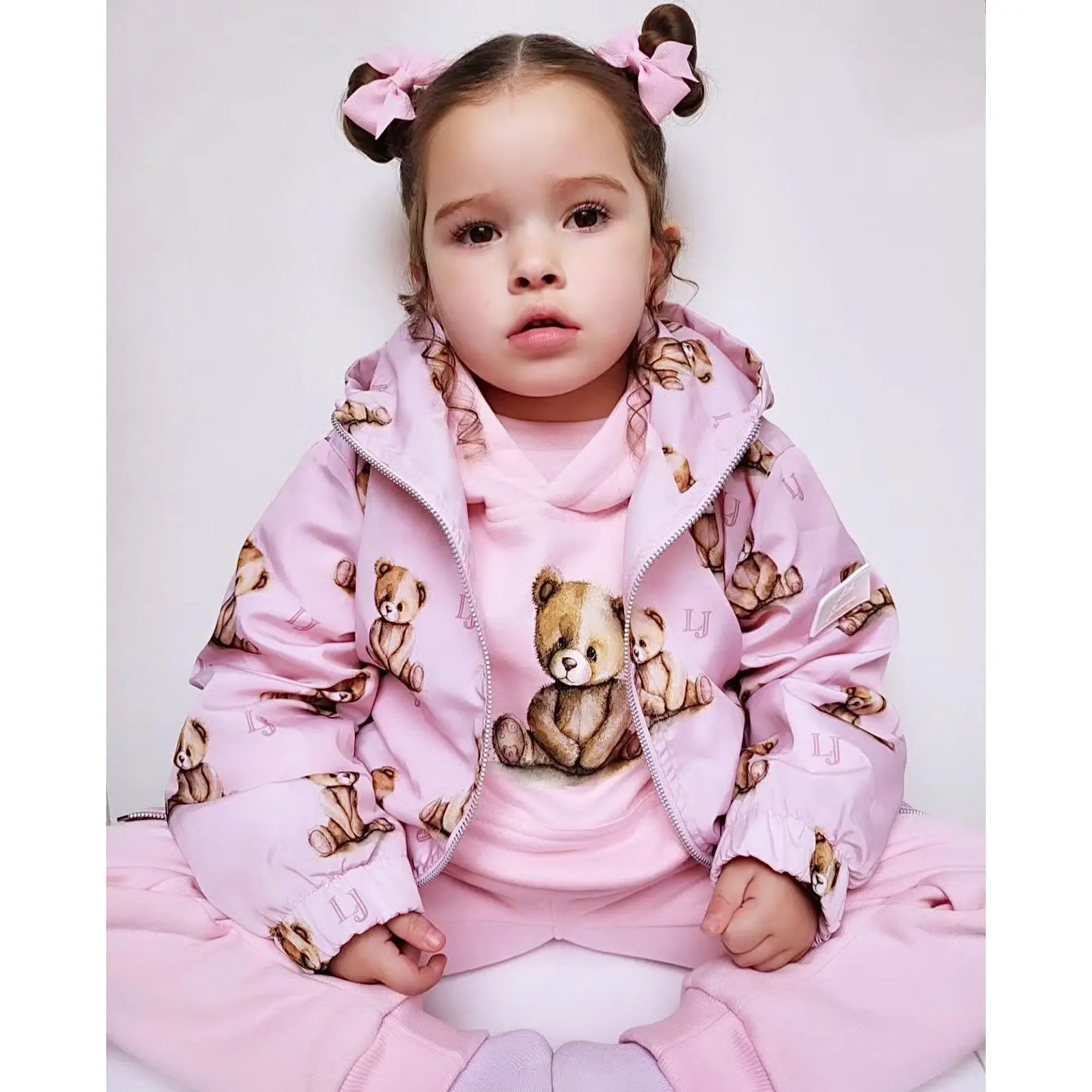 Arlo Pattern Teddy Rain Jacket BABY PINK