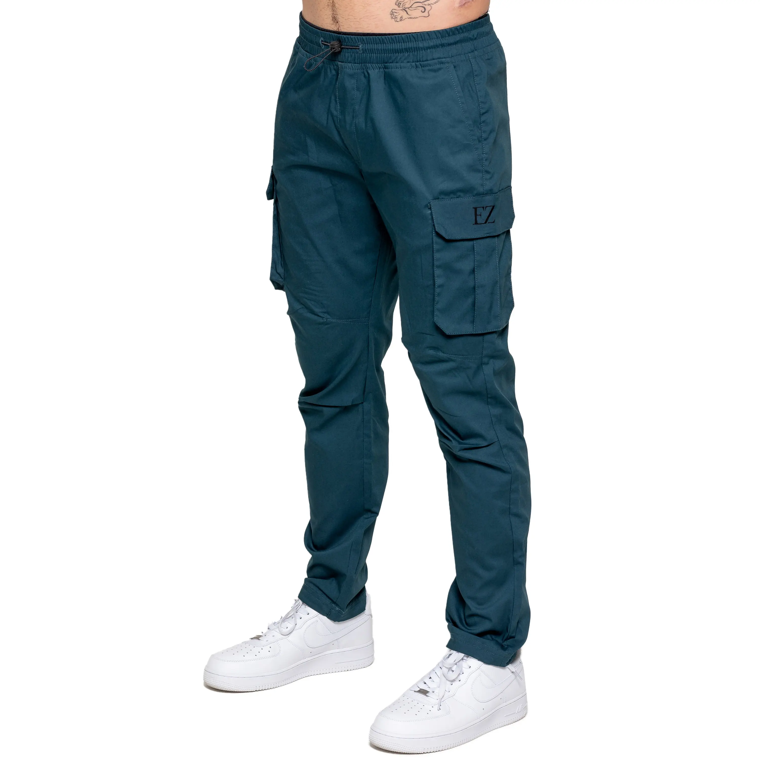 Nicolas Tapered Cargo Pants - Blue Turquoise