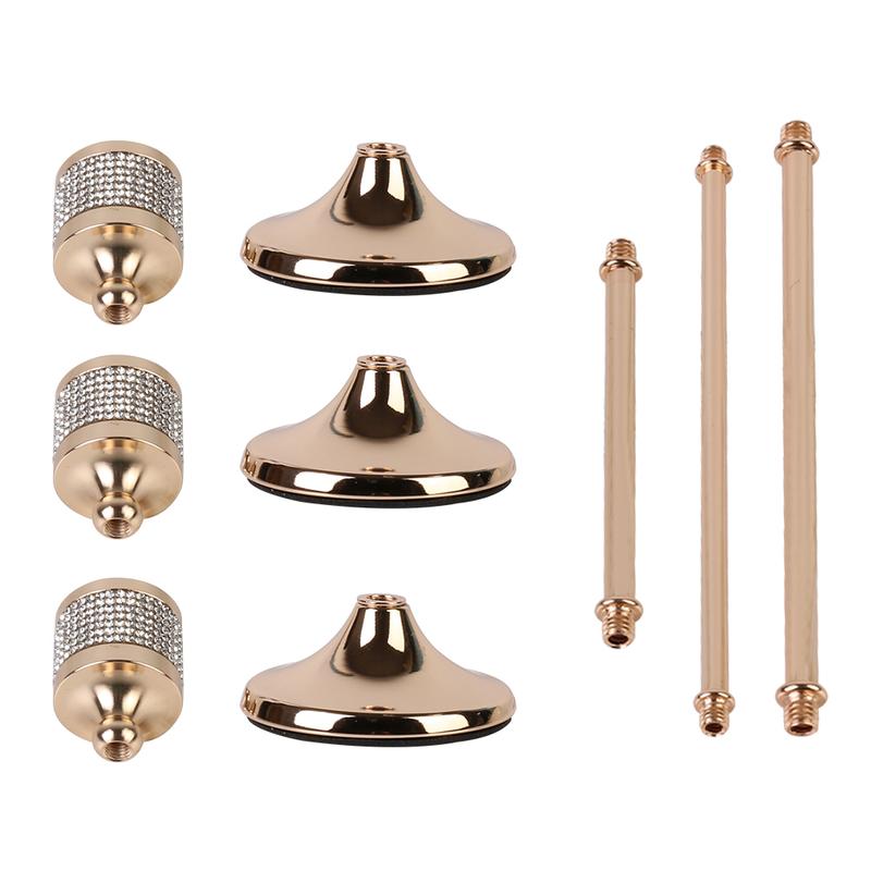 Product Introduction of Gold Candlestick Holder Set of 3 for Taper Candle - Metal Decorative Candle Holder for Fireplace, Mantel, and Dining Table - Ornaments Ornaments Antique Iron Box 14