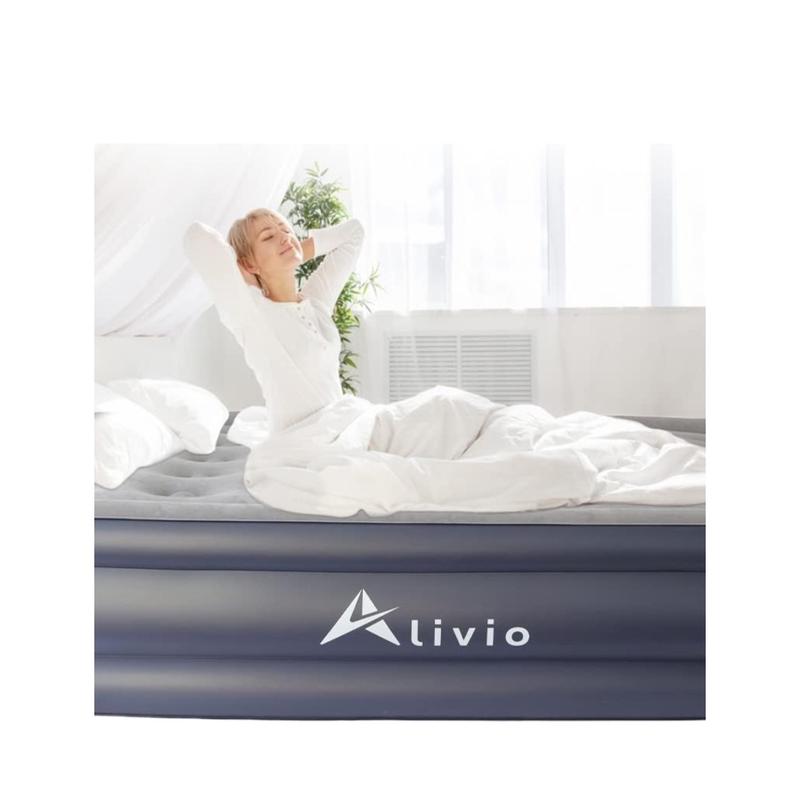 Inflatable Air Bed Single (99x192cm) and Double (152x203) Airbed Air Mattress Built in Pump 2