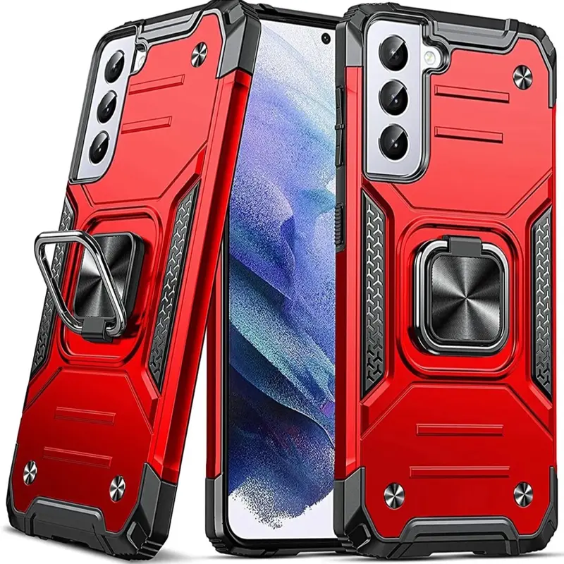 Shockproof Case for Samsung Galaxy S25 S25 Ultra S24 S23 S22 S21 S20 FE Plus Ultra5G Ring Cover Accessories Holder Metal Protection Magnetic Smartphone Protective Handheld Cellphone 2
