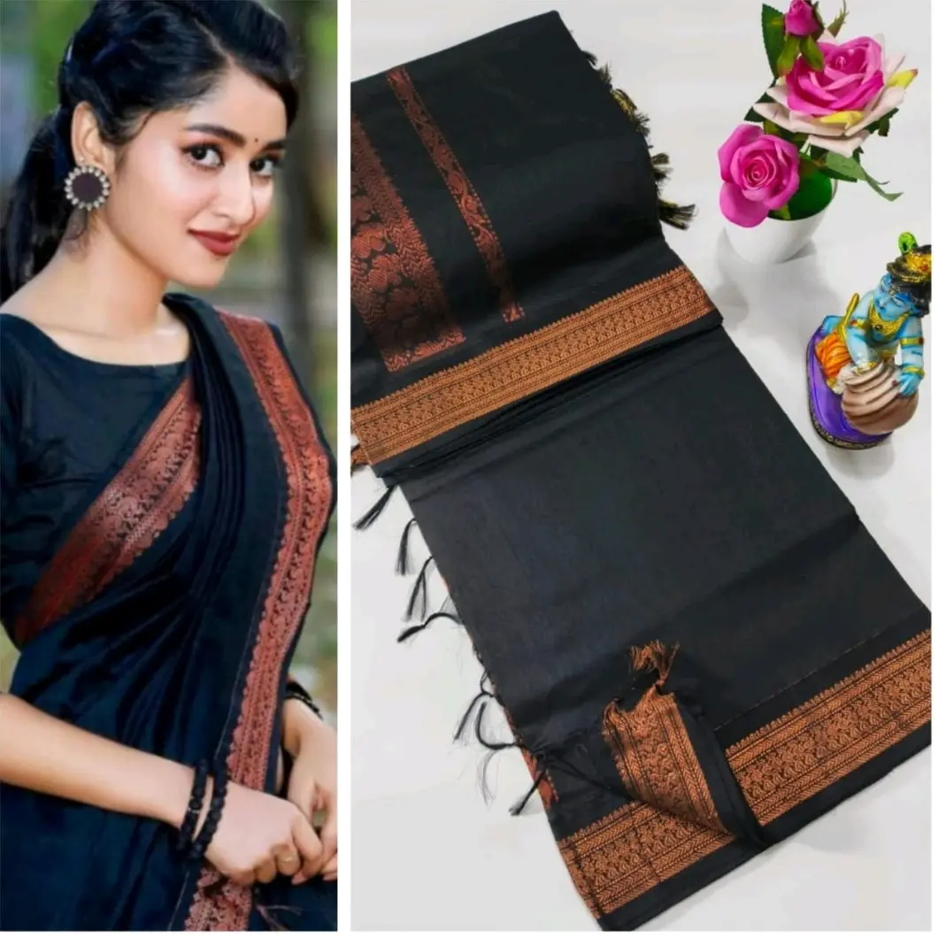 *_kalyani  Cotton_*  ‍‍‍ *SO BEAUTIFUL SO ELEGANT JUST LOOKING LIKE A WOOOOOW * ‍   *Premium Quality Kalyani cotton saree/Lata Gadwal Paithani*   Acrylic first quality 2/100 thread  and  100% original Cotton sarees    Grand Now Available @ Meera's Fashion