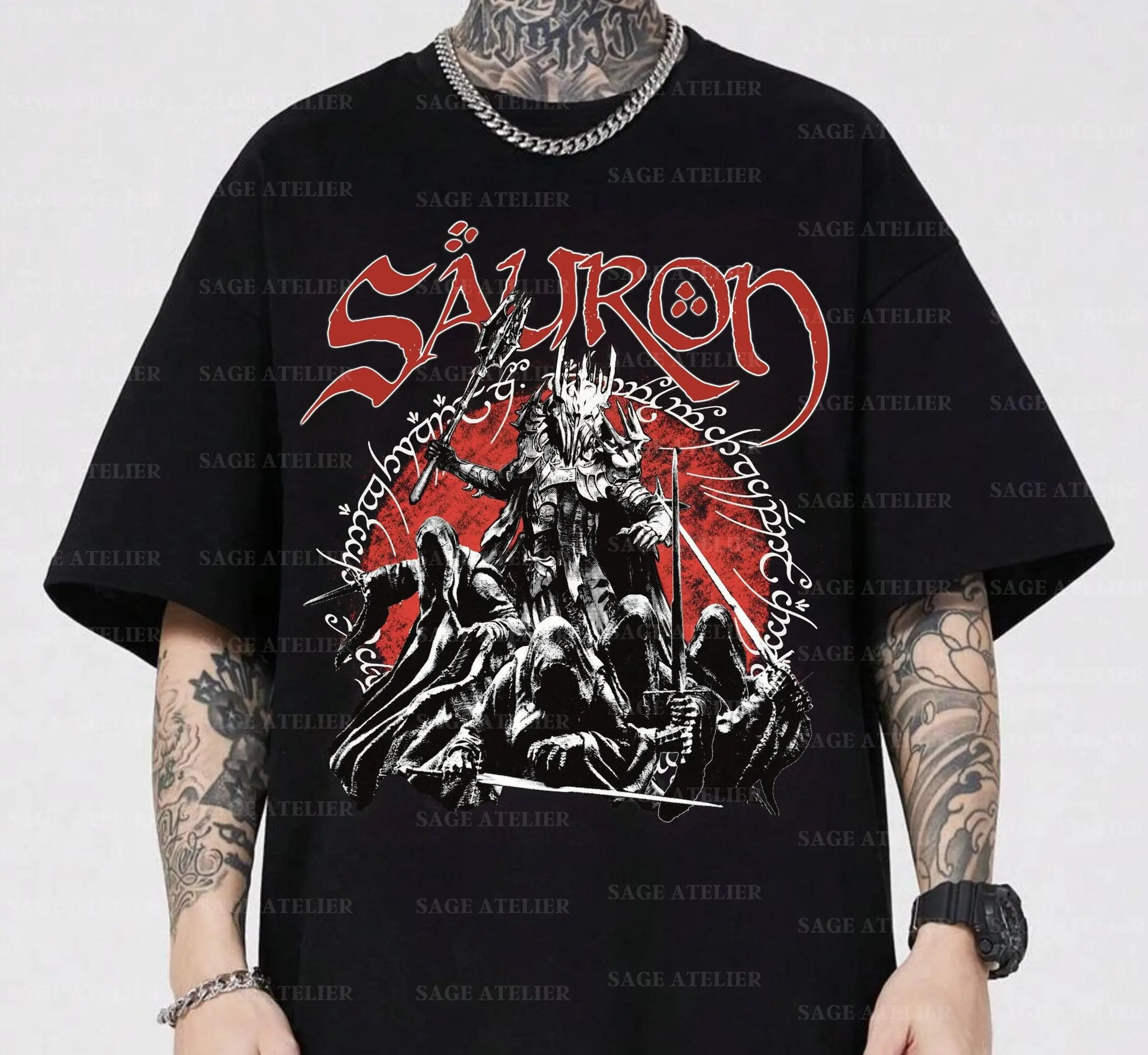 Retro Sauron Shirt, Nazgul Unisex T-Shirt, Lord of the Rings Inspired Shirt, Nazgul Merch, LOTR Fan Gift