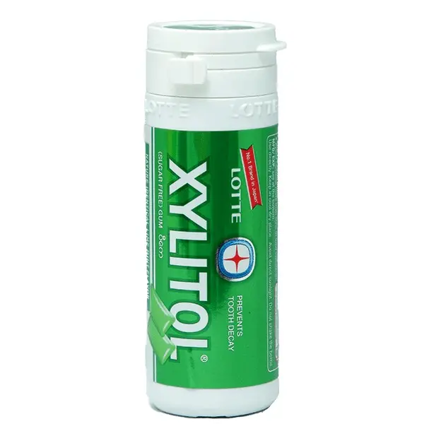 Lotte Xylitol Sugar Free Chewing Gum Lime and Mint Flavour 29g (1 Pack to 3 Packs) Natural Tangy