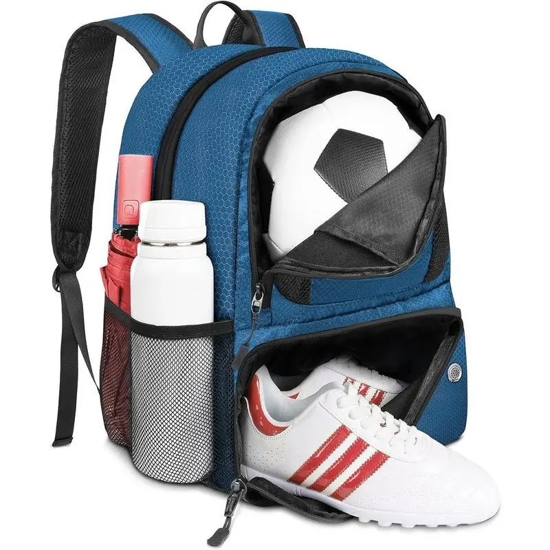ootball backpack,Soccer training bag Basketball backpack Sports Drawstring Backpack Bag with Shoes Compartment Wet Proof Pocket for Women Men Large Capacity String Swim Gym Sackpack Bag 8
