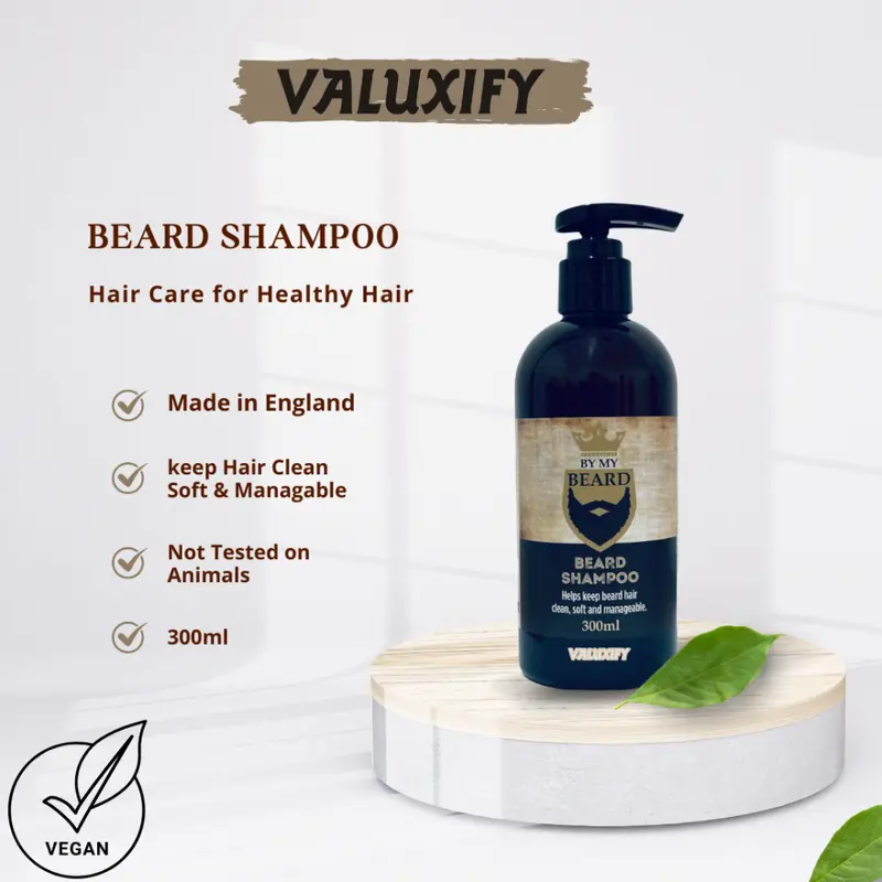 Valuxify Men's Ultimate Beard Grooming Kit with Shampoo, Beard Oil, Conditioner, Styler, and Wooden Comb - Haircare Comfort 4