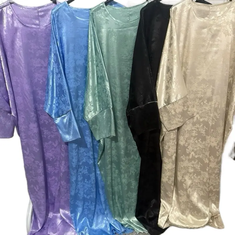 Sofia Kaftan/Abaya Self Printed - Women's Muslim Clothing, Freesize up to UK 16 luxury modern elegant jacquard fabric bat wing abayastyle 2