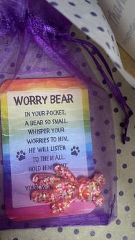 Product Review of Worry Bear Keepsake Bear, Anxiety, Mental Health - Gift Present Ideas from s**3 0