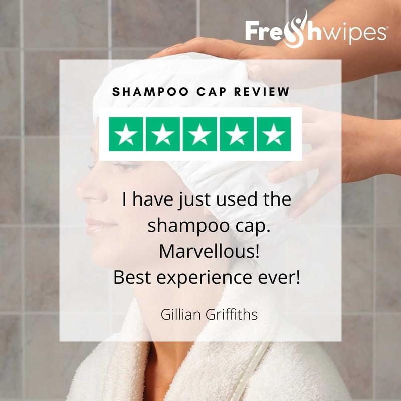 FreshWipes Rinse Free Shampoo Cap - an easy way to wash your hair without water! 5