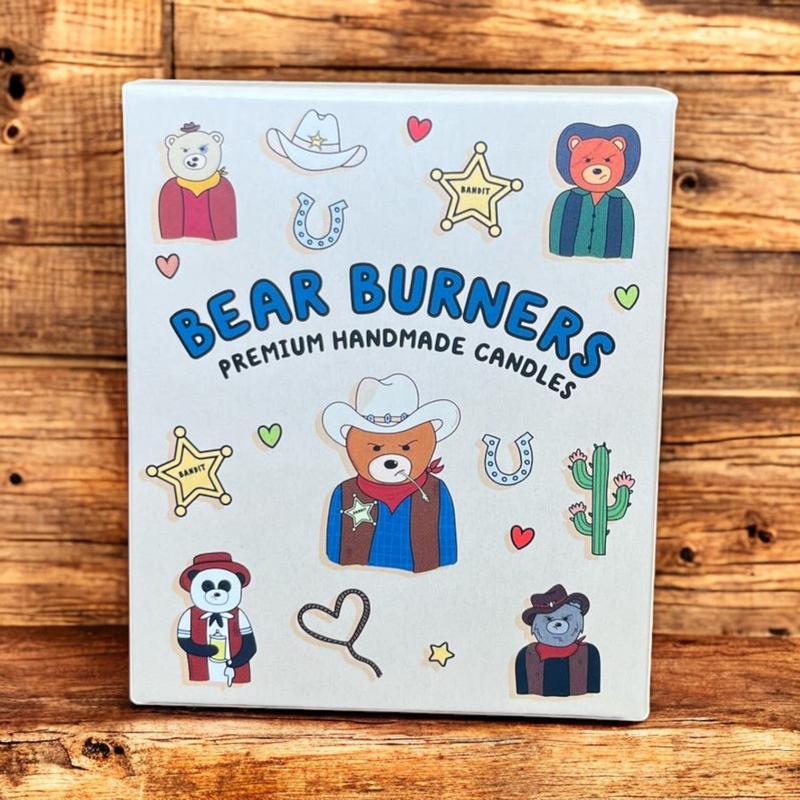 "Bandit" Exclusive Candles by Bear Burners Scented Soy wax Candle Vegan Cruelty Free 3