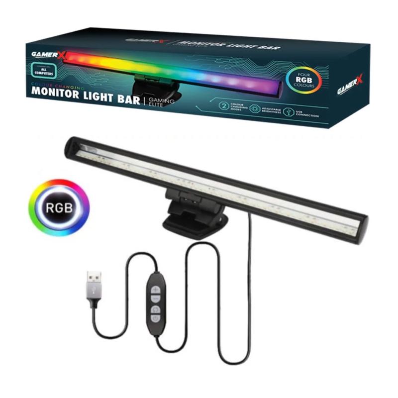 USB Powered RGB Colour Changing LED Monitor Light Bar for Computer Gaming Desk 0