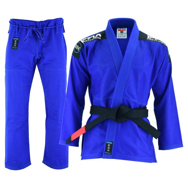 Product Introduction of PLAYWELL ADULTS MENS PRO ELITE BJJ JIU JITSU GI - BLUE 6