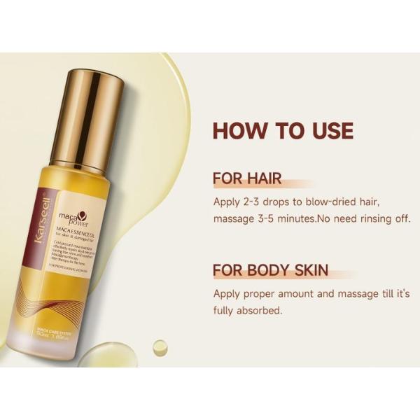 Karseell Hair Oil Moroccan Argan Oil for Hair & Skin, Cold Pressed Maca Essence Argan Oil Hair Oil for Dry Damaged Hair All Hair Types 50ml Haircare Repair shampoo   moisture hygieneproducts Scent Comfort Moisturize Hydrating Hydrate Moisturizing 6