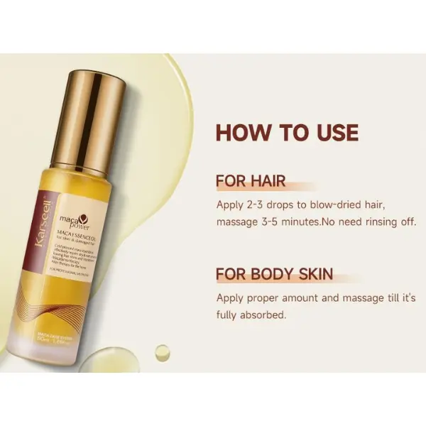 Karseell Hair Oil Moroccan Argan Oil for Hair & Skin, Cold Pressed Maca Essence Argan Oil Hair Oil for Dry Damaged Hair All Hair Types 50ml Haircare Repair shampoo   moisture hygieneproducts Scent Comfort Moisturize Hydrating Hydrate Moisturizing 6