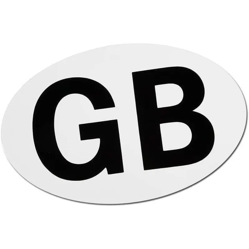 GB Magnetic Car Sticker Badge Oval Rear Euro Travel Van Lorry Decal 0