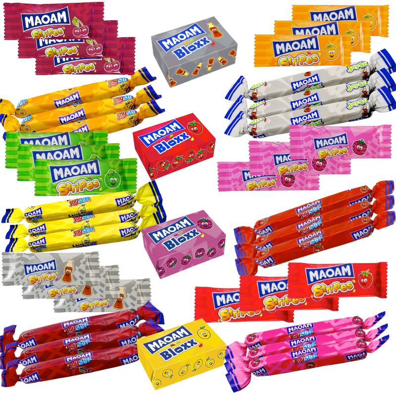 Maoam Sweets | 40 Piece Letterbox Sweets Gift Box | Maoam Stixx, Bloxx & Stripes Chewy Fruity Sweets Selection | Ideal for Birthdays, Thank You Gifts & Treat Boxes 2