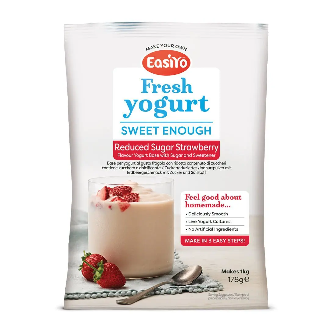 Sweet Enough Strawberry EasiYo Yogurt Sachet Pack Makes 1KG | EasiYo Yoghurt Mix