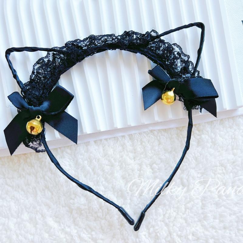 Lace Cat Ear Headband | Cute Hair Band | Party Accessories | Gift Idea | Milky Panda 2