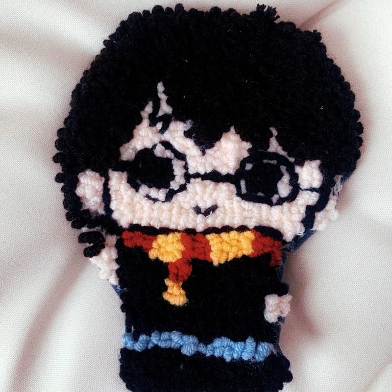 Harry Potter Movie Main Characters Punch Needle Kit for Beginners small crochetbusiness 4