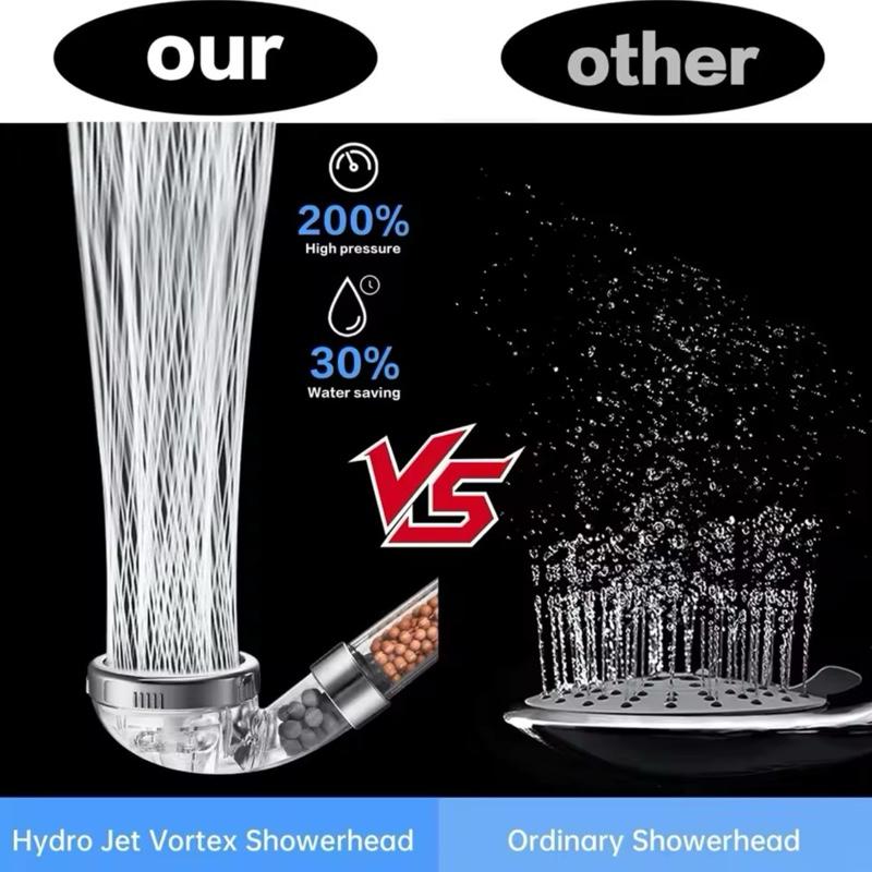 New Shower Head 3 Mode High Pressure 40% Water Saving Filters Adjustable Ionic 7