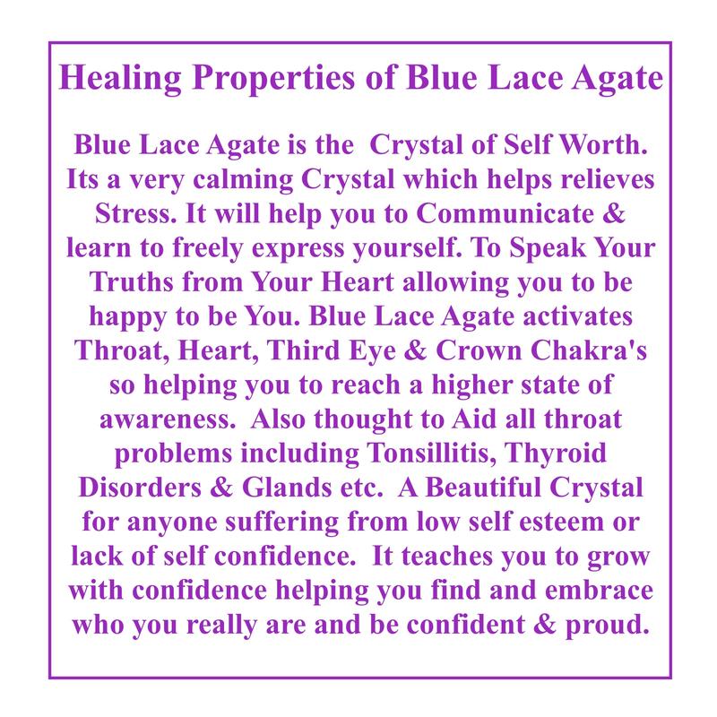 Blue Lace Agate - Works with Self Worth & Calming crystal  shopping 1