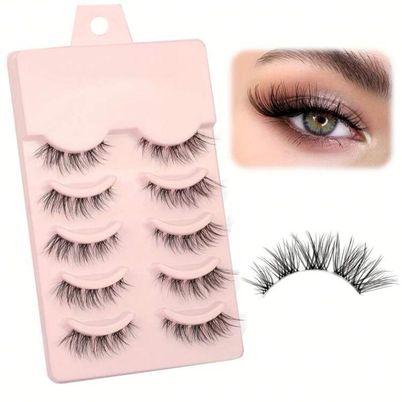 Lashes Natural Look D Curl False Eyelashes Fluffy Wispy Individual Lash Extensions Strips Volume Eyelashes 7 Pairs by Eefofnn 6