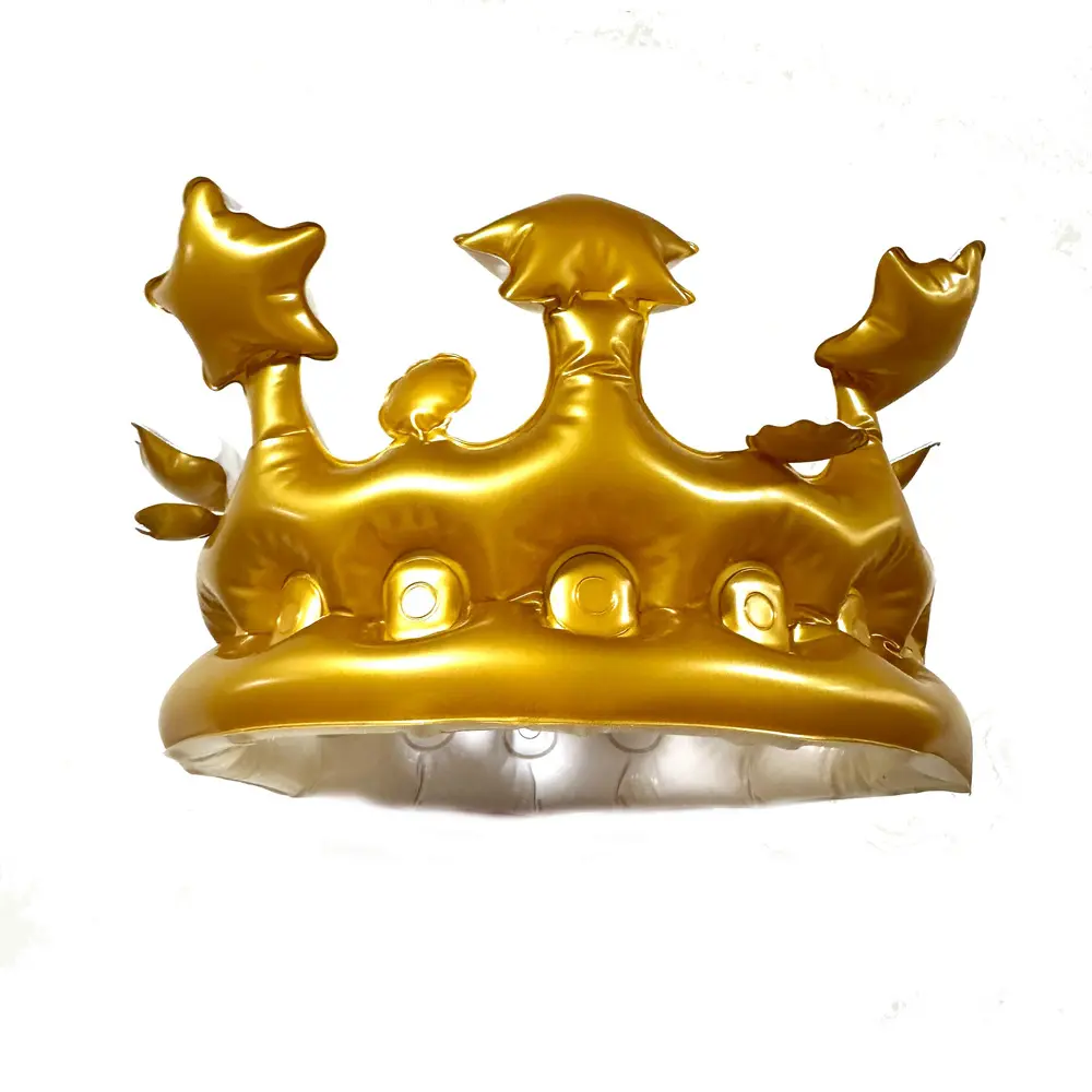 King's Crown Inflatable Fancy Dress Costume Funny Blow Up Accessories Leaf Masks
