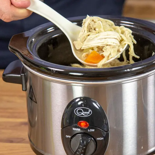 Quest 1.5 Litre Compact Slow Cooker Stainless Steel- 35260 3