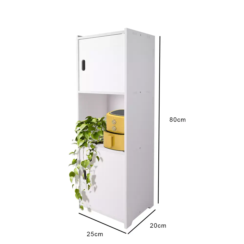 Waterproof Bathroom Storage Cabinet Free Standing Cabinet Organizer Unit White