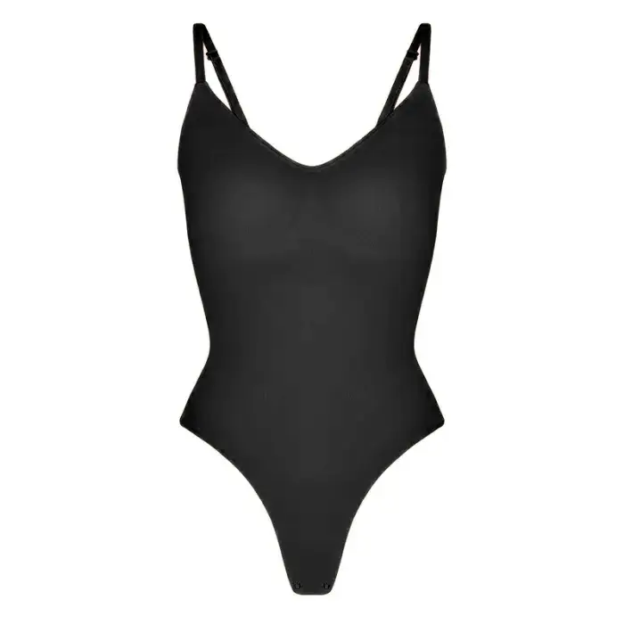 Women's Seamless Covered Bust Thong Bodysuit for Comfort and Shape - Compression, Sexy 3