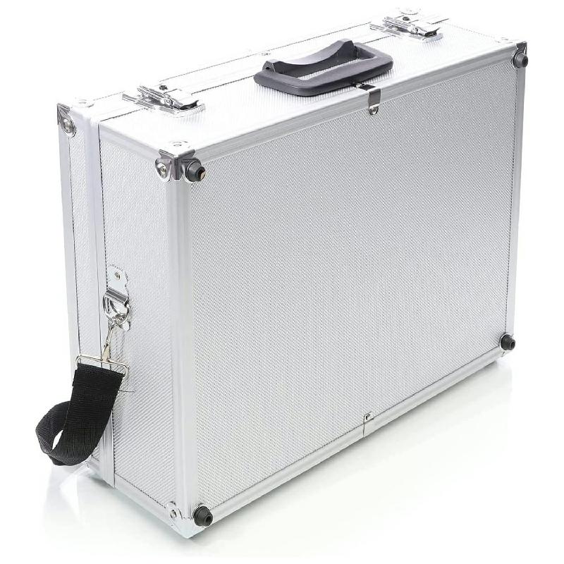 YORKSHIRE HOMEWARE Aluminum Hard Case Lockable Tool Box Briefcase Portable Storage Toolbox Universal Carrying Case Organizer Flight Cases Camera Equipment Tool Case with Removable Foam 6