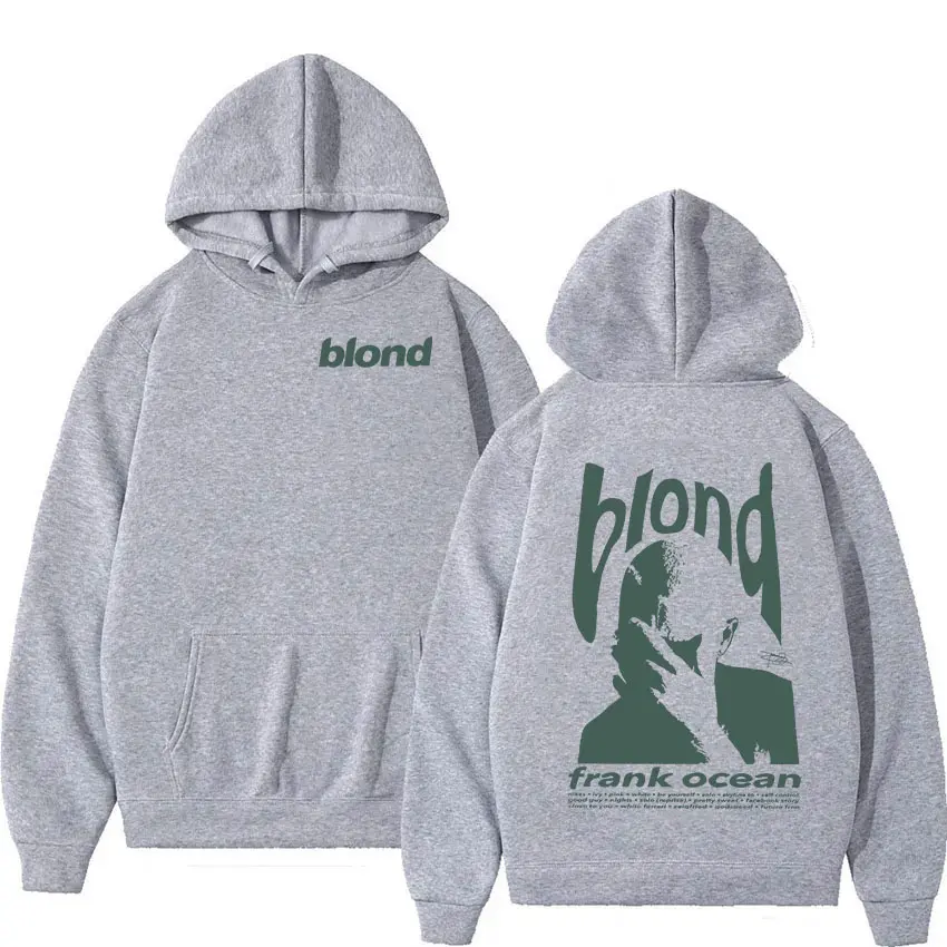 Rapper Frank New Album Print Hoodie Men Hip Hop Clothing Blond Pullover Sweatshirt Unisex Fashion Casual Ocean Oversized Hoodies Menswear Relaxed Fit Streetwear Stylish