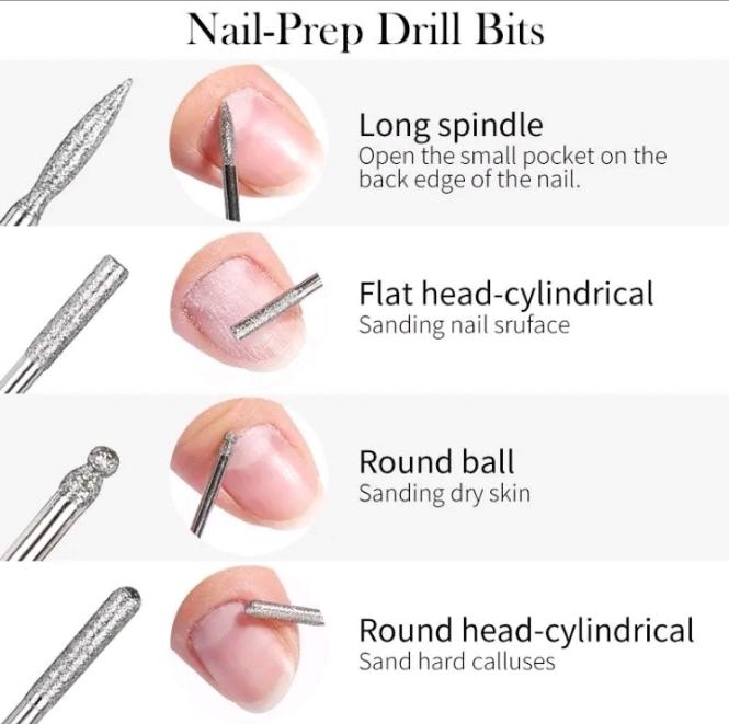 Electric Nail Drill Kit, Professional Manicure Kit for Acrylic Nail Gel, Portable Adjustable Speed Electric Manicure Pedicure Kit Nail Drill Polishing Shape Machine for Women Girls, Nail Art Pen for Christmas Gift 6