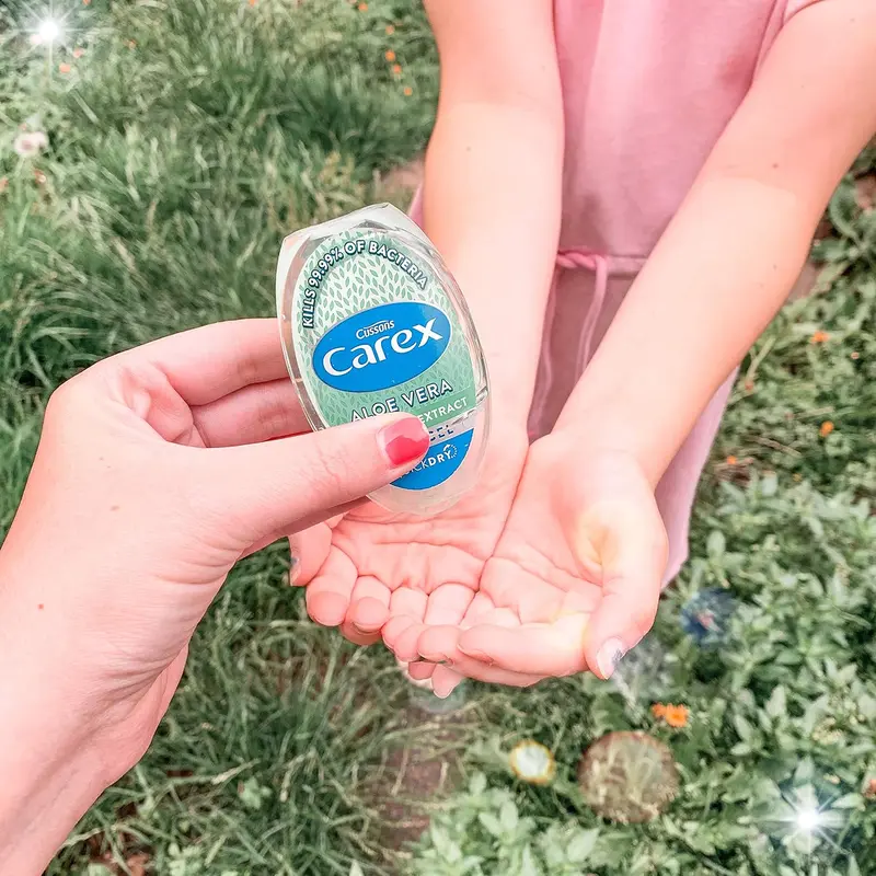 Carex Aloe Vera Antibacterial Hand Sanitiser Gel, Anti Viral Action, 70 Percent Alcohol, Cleans, Cares and Protects, Bulk Buy, Pack of 12 x 50 ml Cleansing Soothing 4