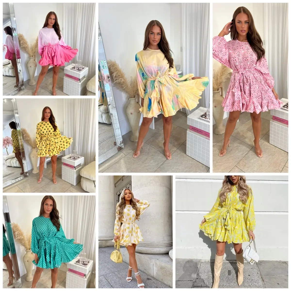 Carrie ruffle mini dress best for 5ft6 and below