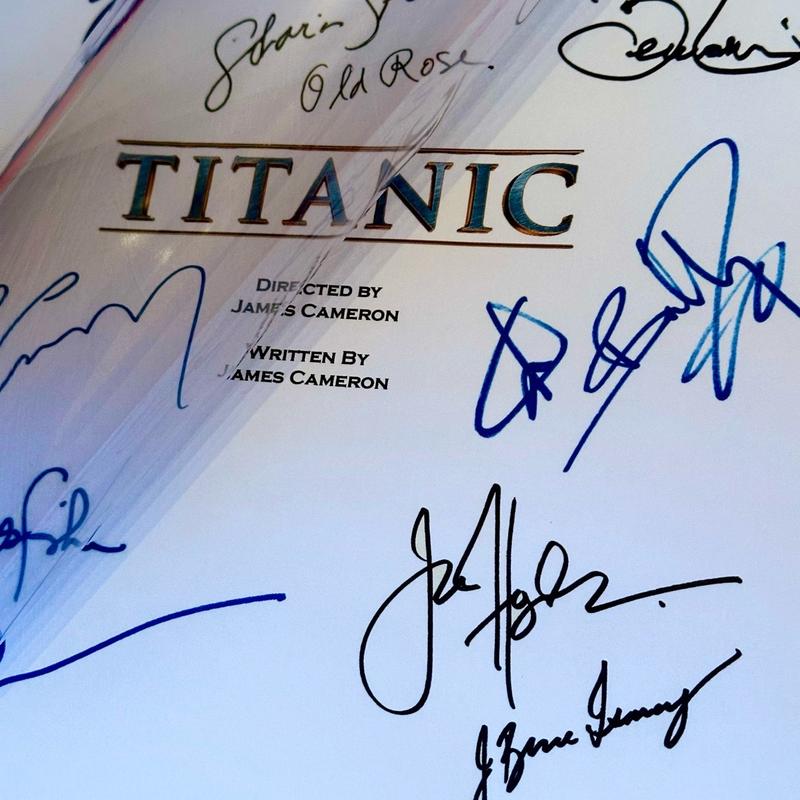 TITANIC Movie Script with Printed Autographs 3