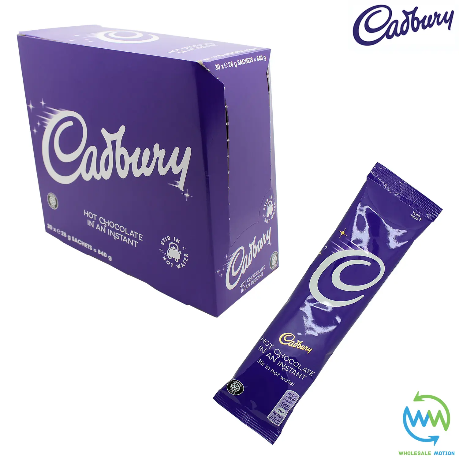 CADBURY Instant HOT CHOCOLATE Sachets 28g Drink COCOA Powder INDIVIDUAL Single
