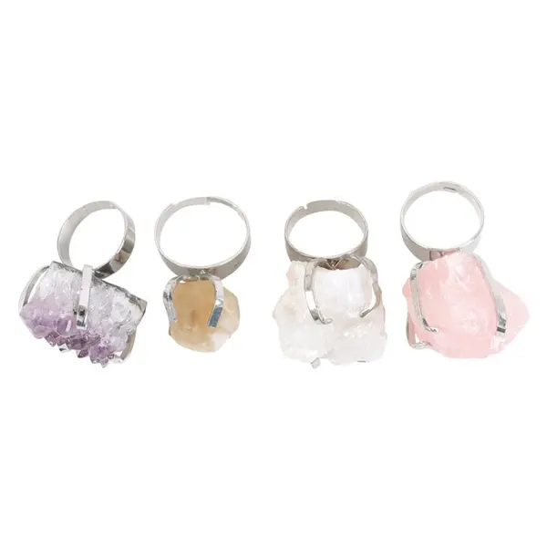Set of 12 Assorted Crystal Rings 2