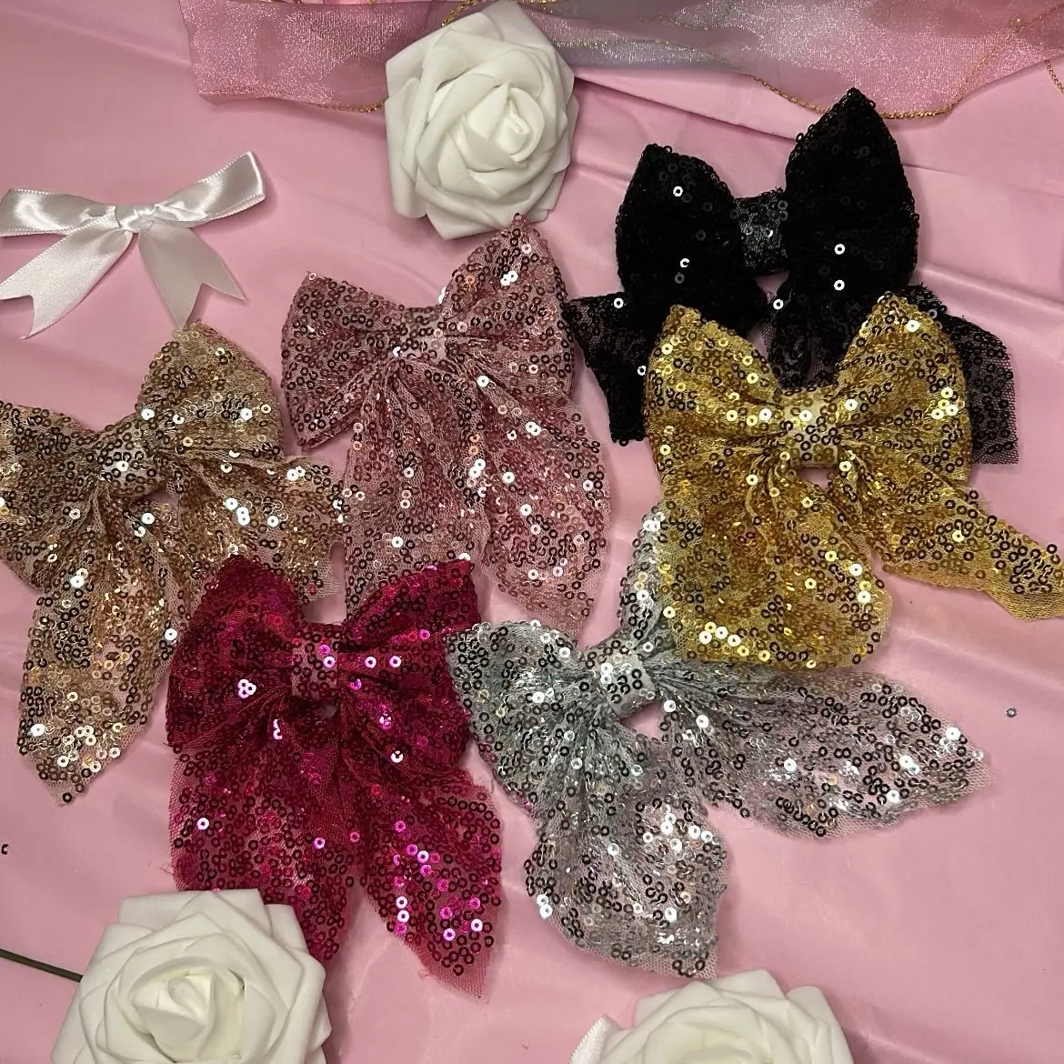 Women's Christmas Bows - Hair Accessories for Festive Look