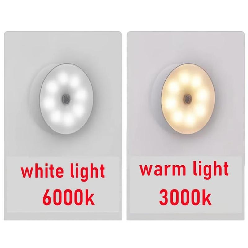 Motion Sensor Light Led USB Night Lights Rechargeable Lamp for Bedroom Staircase Hallway Wardrobe Cupboard Lighting Charging Smartphones 4