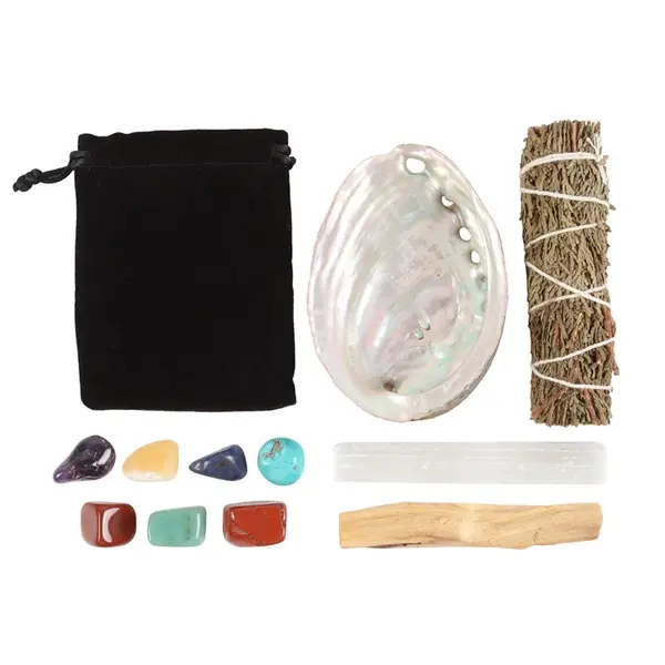 Divine Energy Cleanse Smudge and Stone Wellness Kit 1