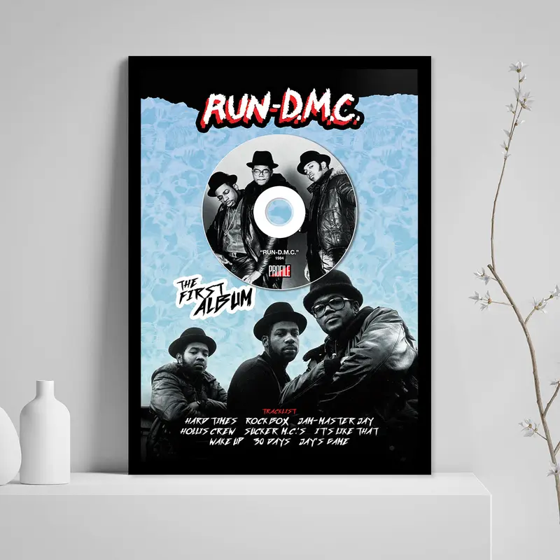 RUN DMC 'RUN DMC' FRAMED CD ALBUM PLAQUE 2