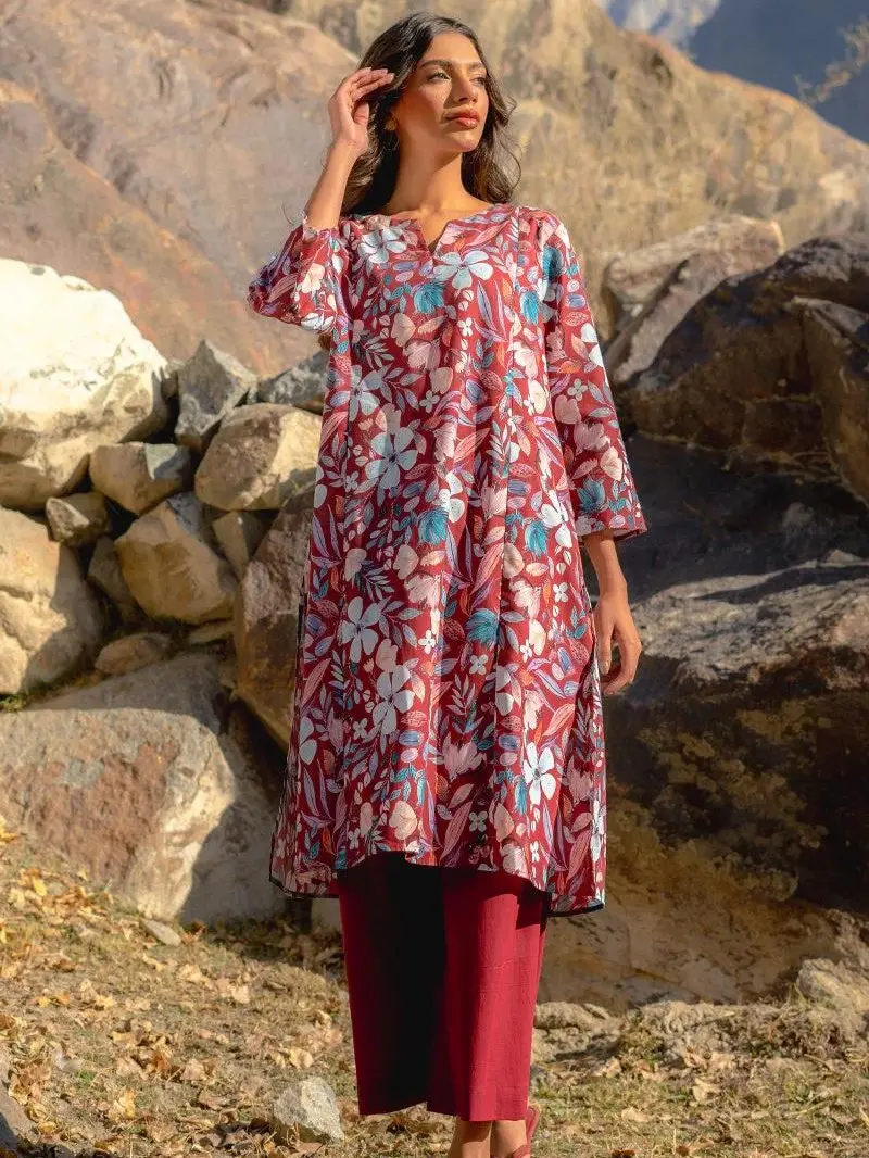 WEAR EGO 2 PIECE PRINTED KHADDAR SHIRT & TROUSER