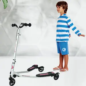 Kidzmotion Wriggler Three Wheel Swing Scooter Drifter for Ages 5-9 (Pink) 6